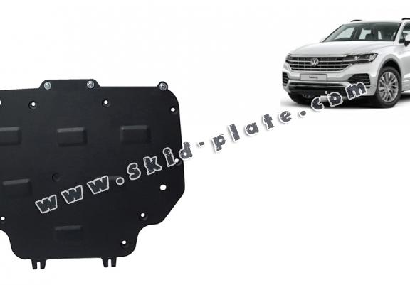 Steel gearbox skid plate for VW Touareg