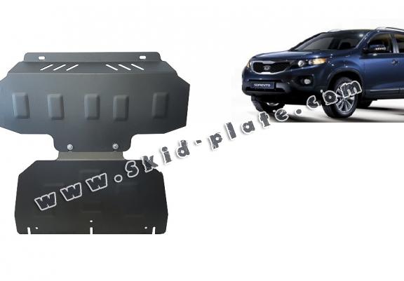 Steel skid plate for the protection of the engine and the radiator for Kia Sorento