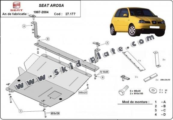 Steel skid plate for Seat Arosa