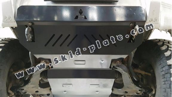 Steel gearbox skid plate for Mitsubishi Pajero 3 (V60, V70)