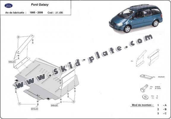 Steel skid plate for Ford Galaxy 1