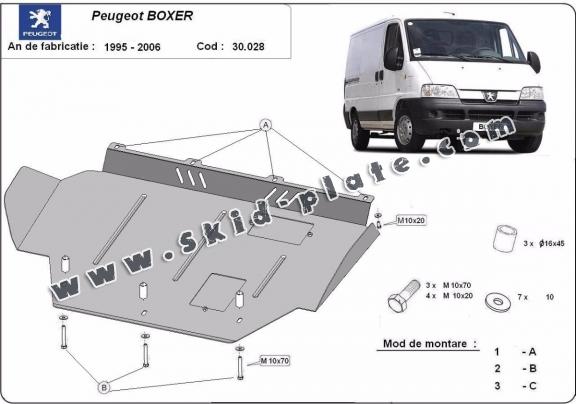 Steel skid plate for Peugeot Boxer