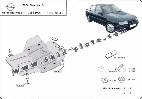 Steel skid plate for Opel Vectra A