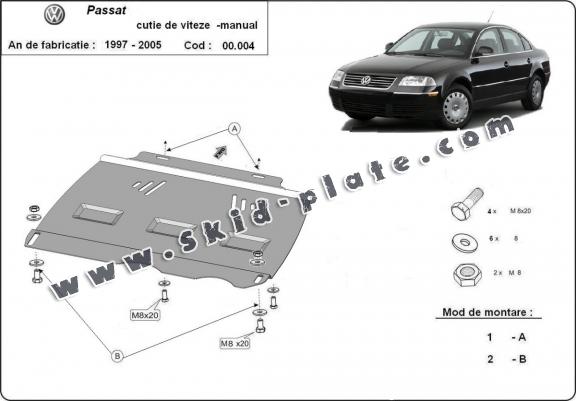 Steel manual gearbox skid plate  VW Passat B5, B5.5