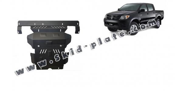 Steel skid plate for the protection of the engine and the radiator for Toyota Hilux