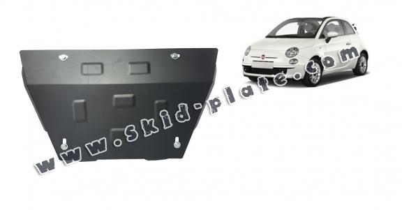 Steel skid plate for Fiat 500 S