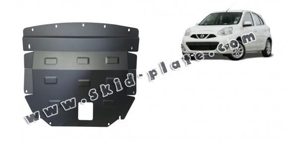 Steel skid plate for Nissan Micra