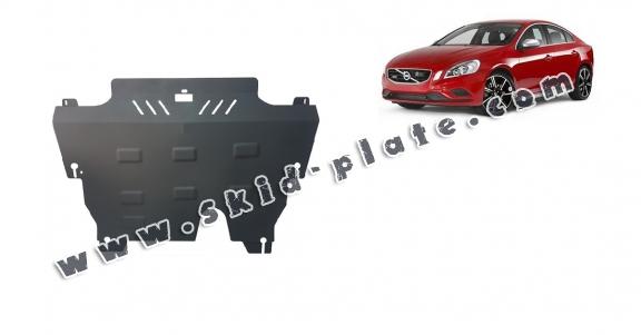 Steel skid plate for the protection of the engine and the gearbox for Volvo S60