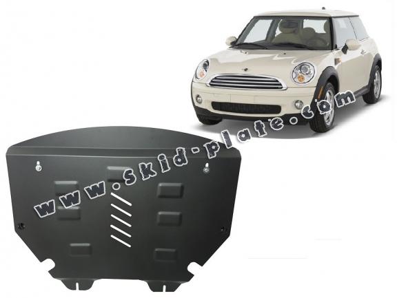 Steel skid plate for the protection of the engine and the gearbox for Mini Cooper R56