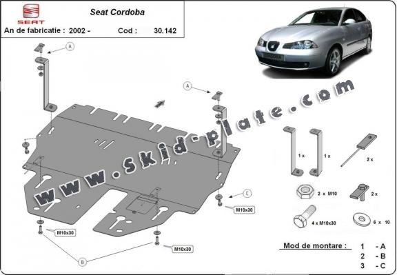 Steel skid plate for Seat Cordoba