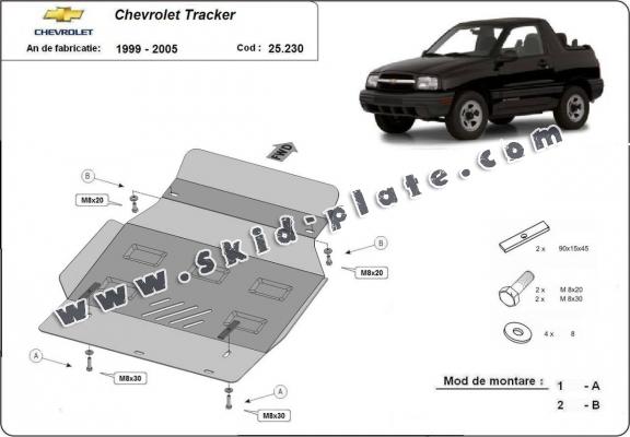 Steel skid plate for Chevrolet Tracker