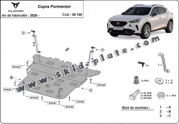 Steel skid plate for Cupra Formentor