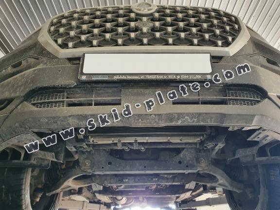 Steel skid plate for SsangYong Rexton