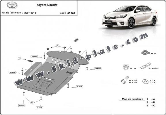 Steel catalytic converter plate/cat lock for  Toyota Corolla