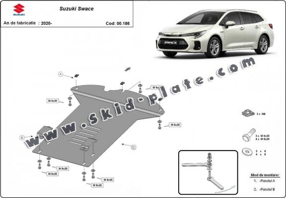 Steel catalytic converter plate/cat lock for Suzuki Swace