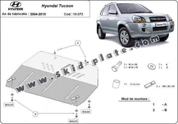 Steel skid plate for Hyundai Tucson