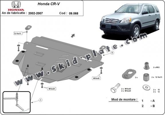 Steel skid plate for Honda CR-V