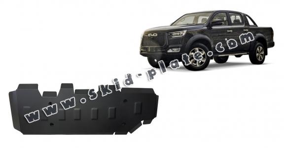 Steel fuel tank skid plate for Evo Cross 4