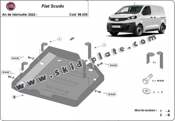 Steel AdBlue tank plate Fiat Scudo