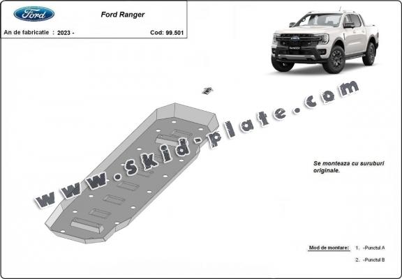 Steel fuel tank skid plate  for Ford Ranger