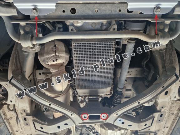 Steel automatic gearbox skid plate for Volkswagen Amarok