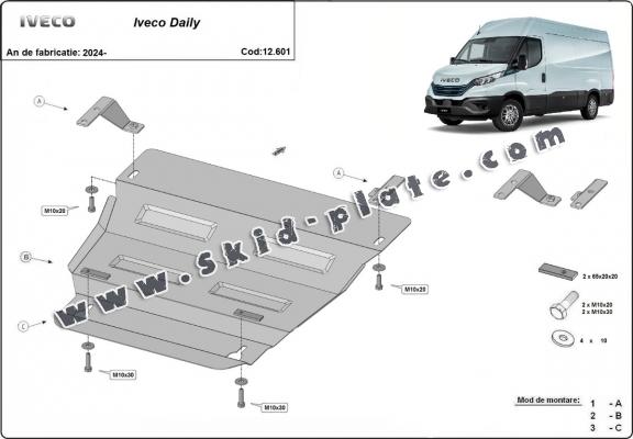 Steel skid plate for Iveco Daily 7