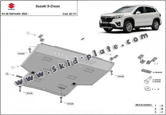 Aluminum skid plate for Suzuki S-Cross