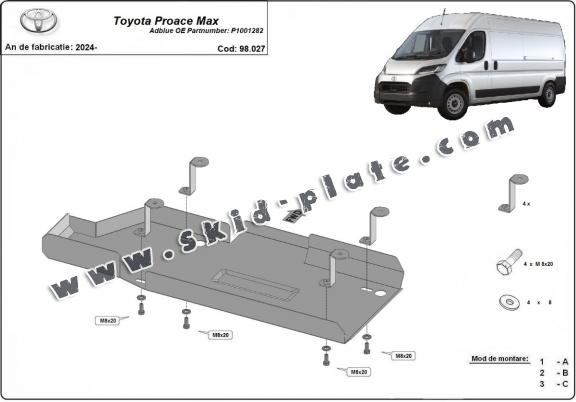 Steel AdBlue tank plate Toyota Proace Max - P1001282