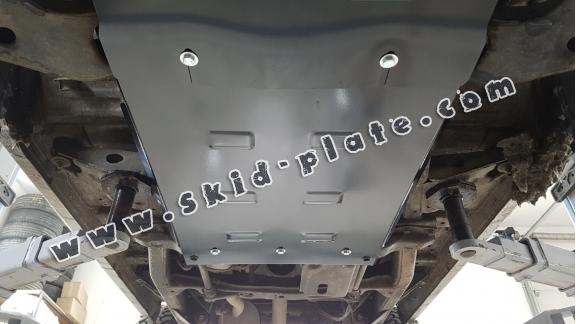 Steel gearbox and differential skid plate for Nissan Pathfinder