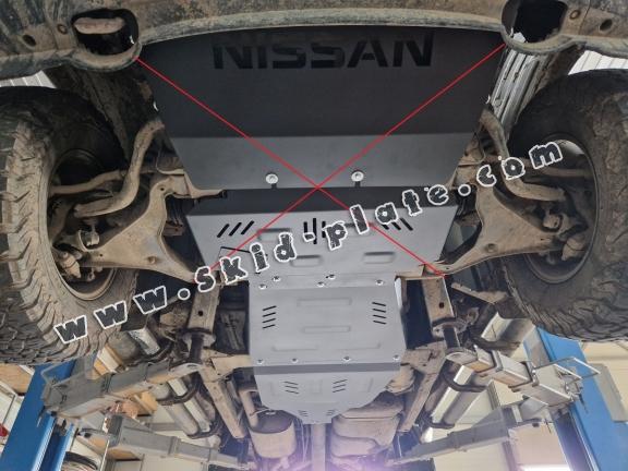 Steel gearbox skid plate for Nissan Navara