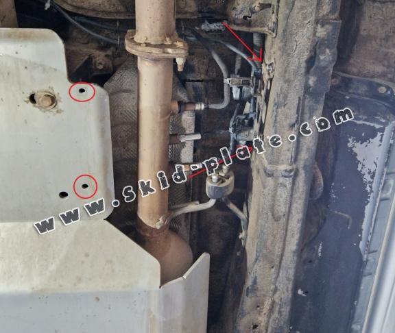 Steel DPF sensor skid plate  for Toyota Hilux