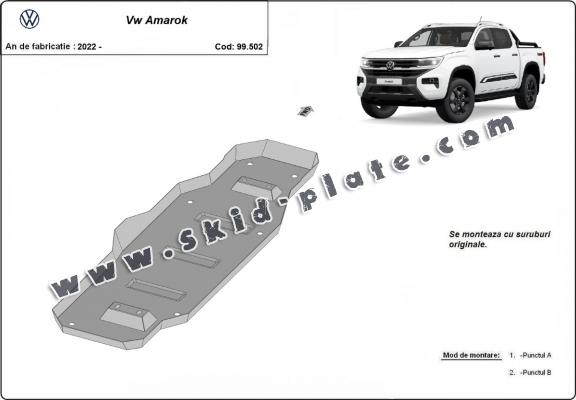 Steel fuel tank skid plate  for Volkswagen Amarok (MB3G9A147CF; 2643728)