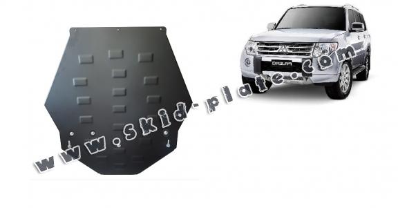 Steel gearbox skid plate for Mitsubishi Pajero 4 (V80, V90)