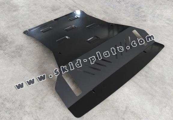 Steel skid plate for the protection of the engine and the radiator for Mitsubishi Pajero 4 (V80, V90)