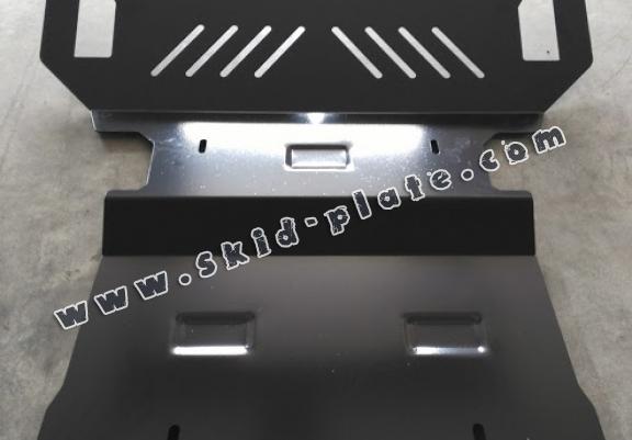 Steel skid plate for the protection of the engine and the radiator for Mitsubishi Pajero 3 (V60, V70)