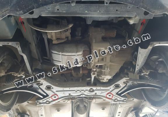 Steel skid plate for the protection of the engine and the gearbox for Smart ForFour petrol