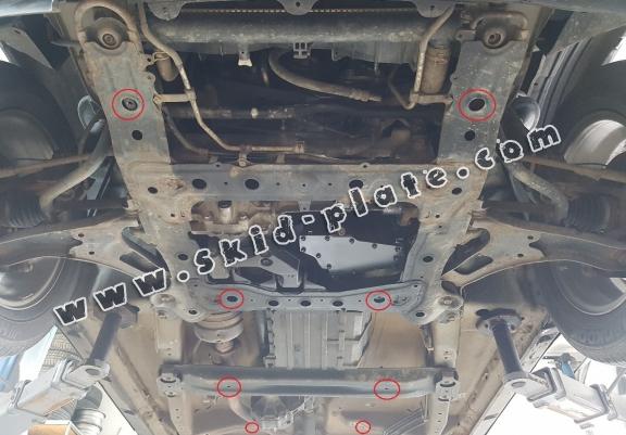 Steel gearbox and transfer case skid plate for Suzuki Grand Vitara 2